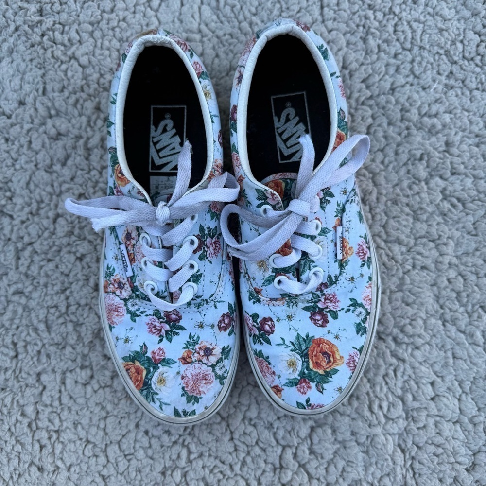 Vans, light blue Era Garden Floral Flower Design shoe Women’s 7 - Picture 1 of 8